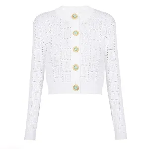 Long Sleeved sweater Spring Autumn Quality Gem Buckle Sweater woolen