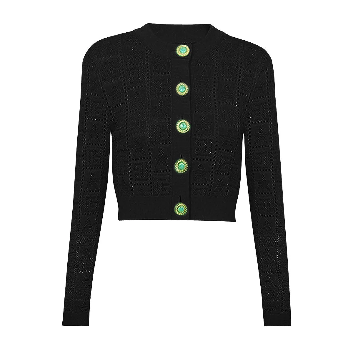 Long Sleeved sweater Spring Autumn Quality Gem Buckle Sweater woolen