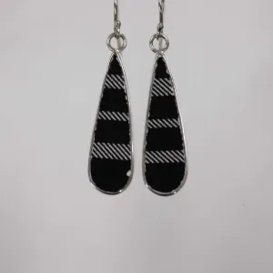 Long Teardrop Plaid Earrings