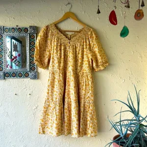 Madewell Eyelet Trim Tiered Mini Dress 🌼 Size Medium