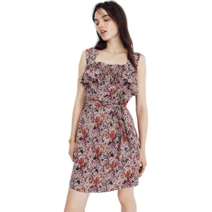Madewell x Karen Walker Silk Floral Rosalie Ruffled Dress Size 00
