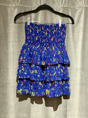 Maje Ruffle Tiered Floral Print Mini Skirt