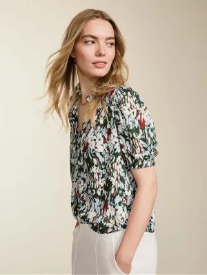 Maria LENZING™ ECOVERO™ Blouse | Green Marble
