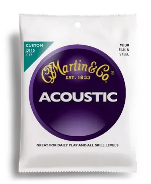 Martin Traditional 92/8 Phosphor Bronze Silk & Steel Guitar String Set (11.5-47)