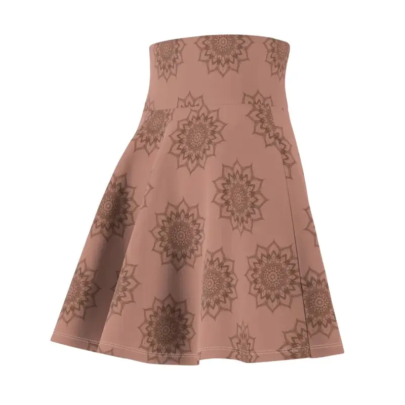 Mauve Womens Skater with Mandala Pattern