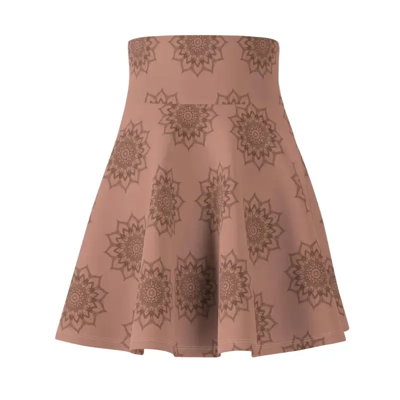 Mauve Womens Skater with Mandala Pattern