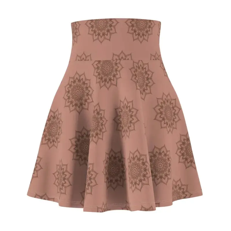Mauve Womens Skater with Mandala Pattern