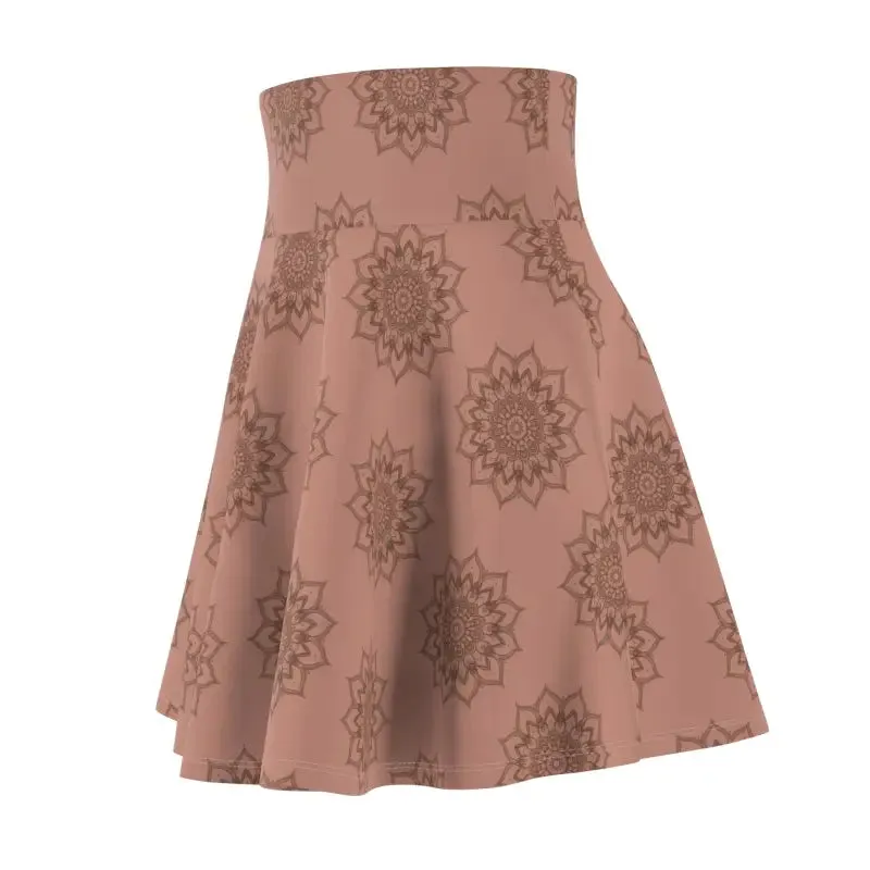 Mauve Womens Skater with Mandala Pattern