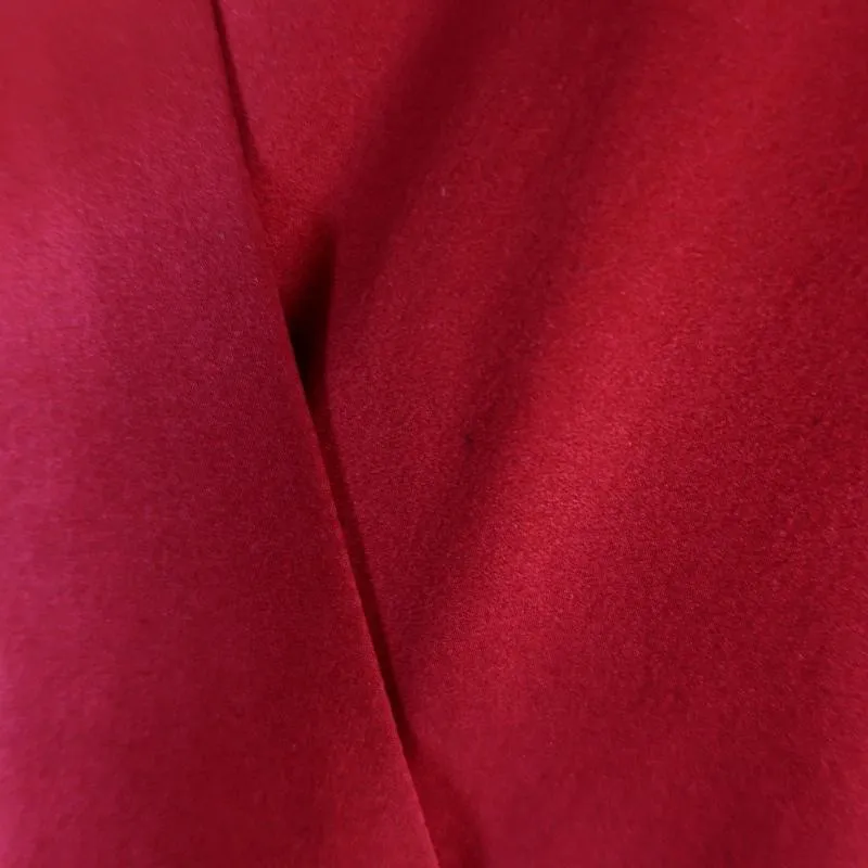 Michelle Mason Cold Shoulder Mini Wrap Dress Red Silk Satin Size 6