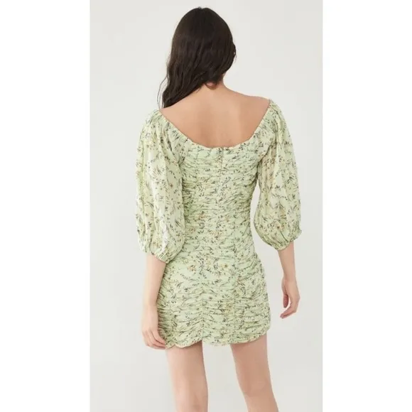 MINKPINK Olla Mini Dress in Multi Floral Green Revolve Size Medium NWT