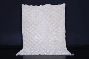 Moroccan Beige checkered rug - Checkered rug - Wool rug