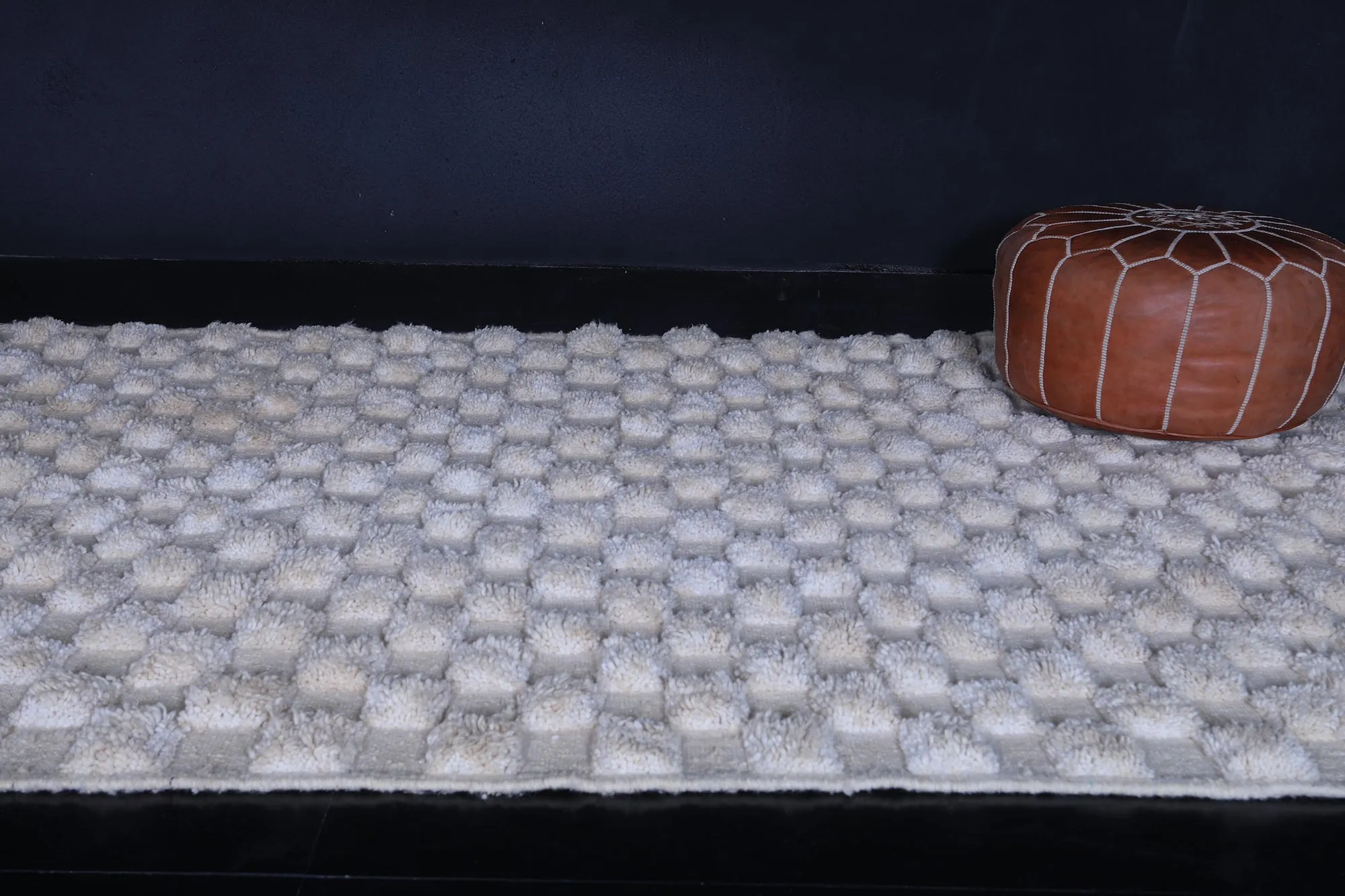 Moroccan Beige checkered rug - Checkered rug - Wool rug