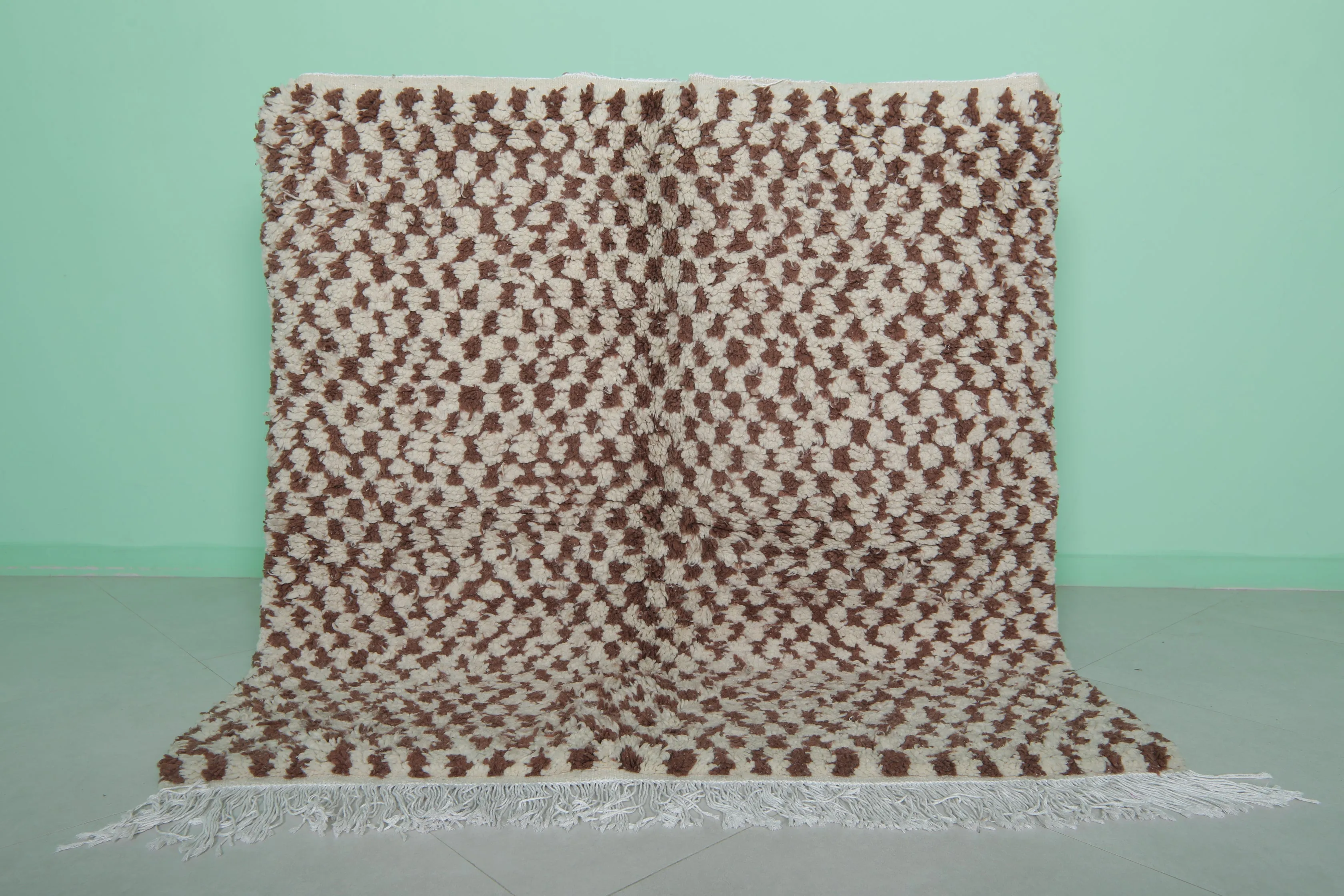 Moroccan Berber Rug 4.9 x 5 Ft - Vintage Wool Rug