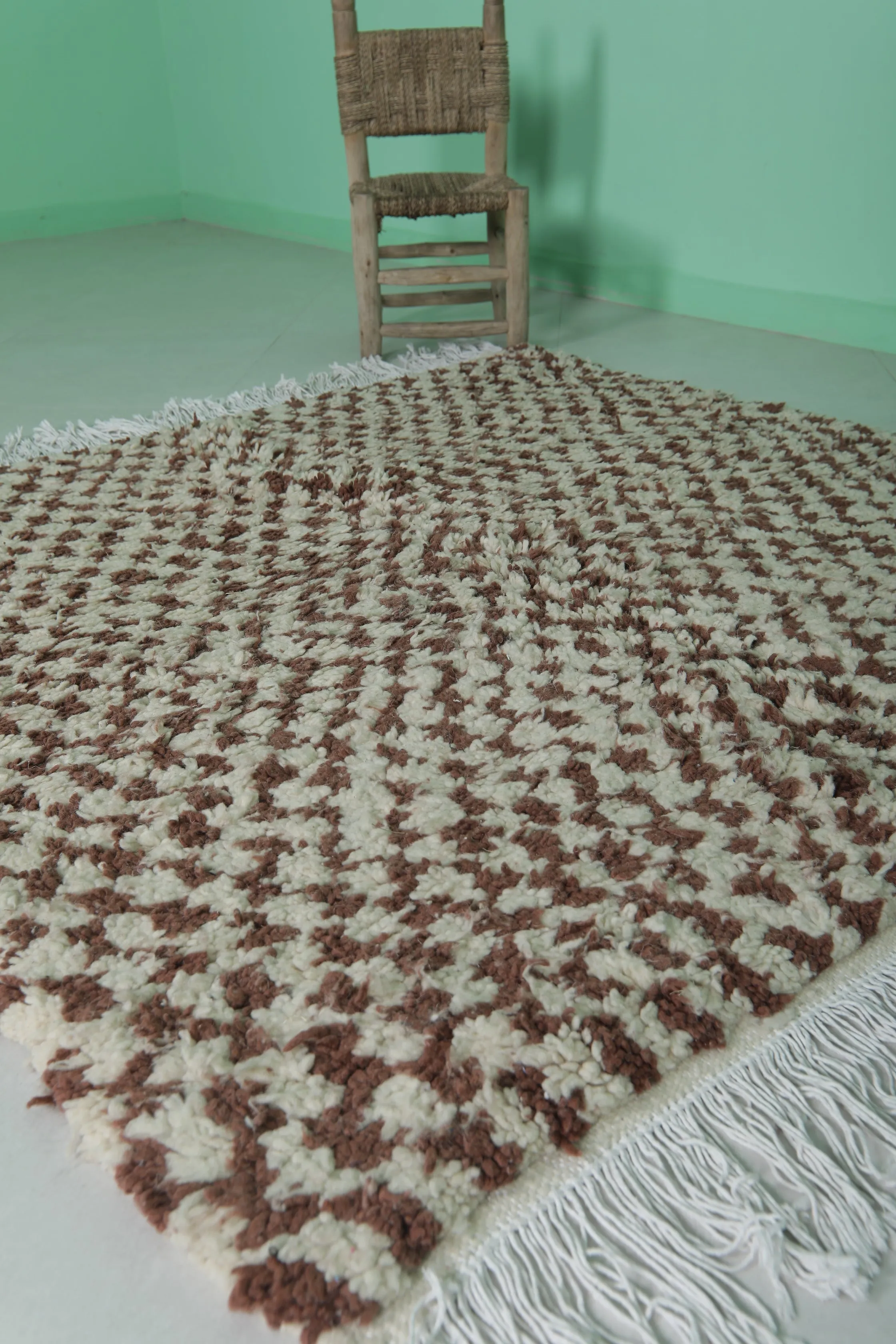 Moroccan Berber Rug 4.9 x 5 Ft - Vintage Wool Rug