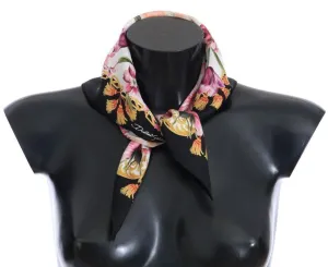 Multicolor Floral Silk Scarf