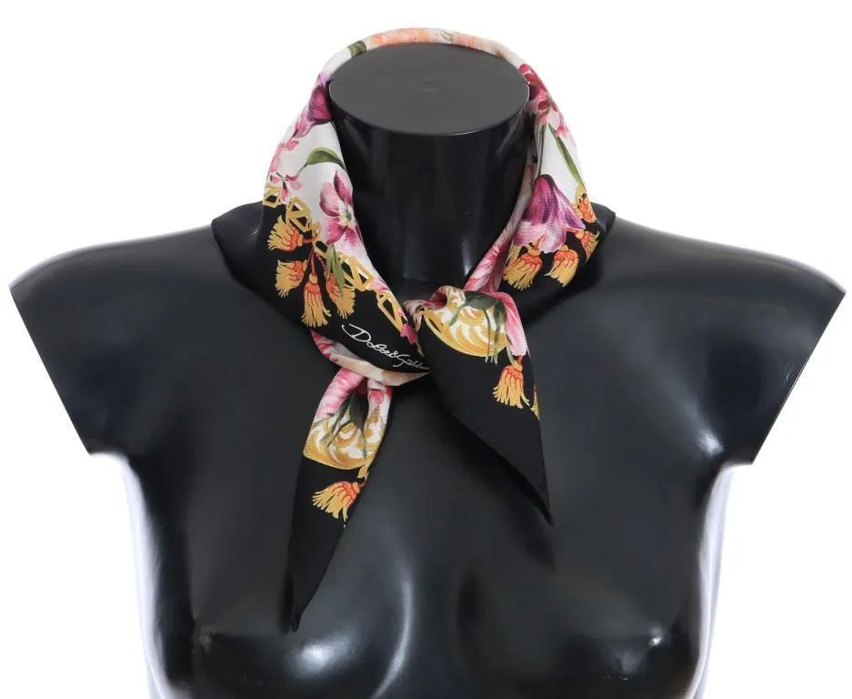 Multicolor Floral Silk Scarf