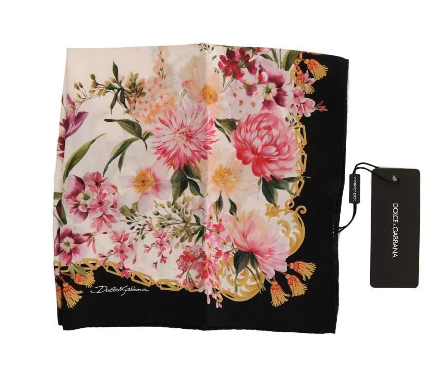 Multicolor Floral Silk Scarf