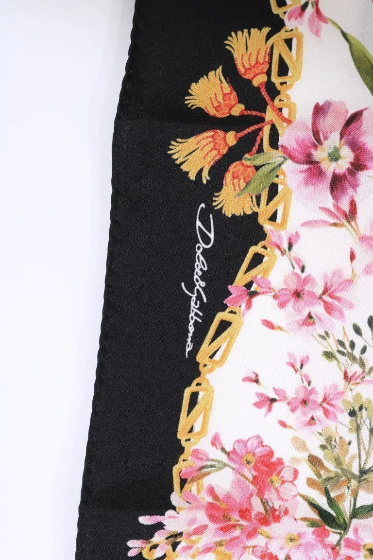 Multicolor Floral Silk Scarf