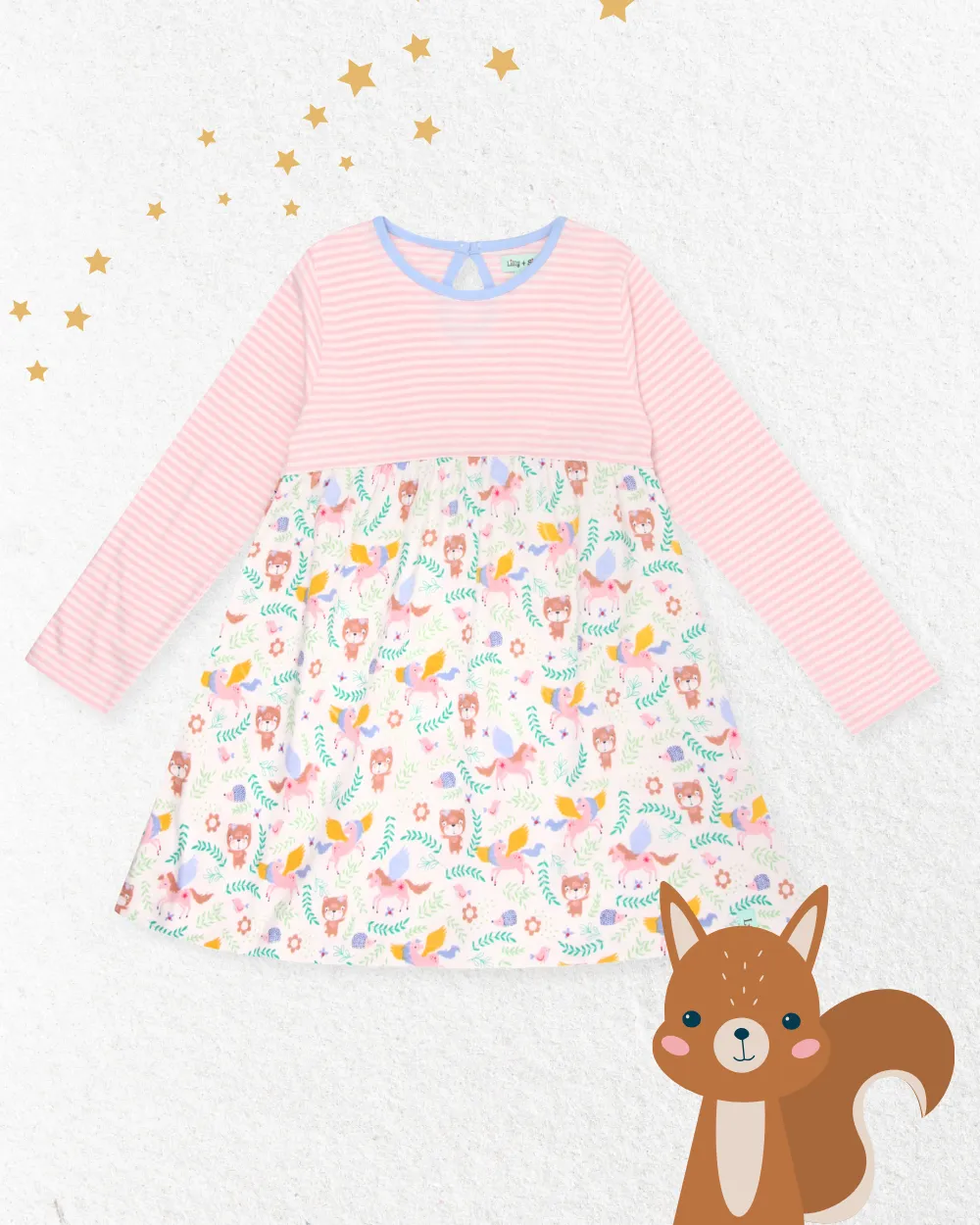 Multicoloured Lilly With Unicorn Print Dress