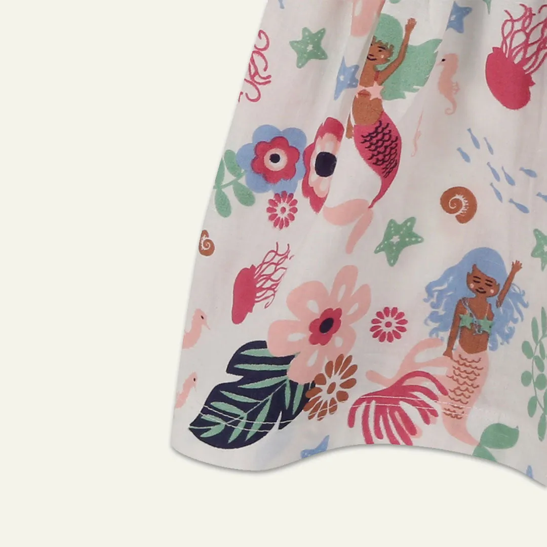 Multicoloured Mermaid Print Dress
