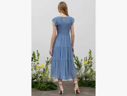 Naomi Smocked Midi