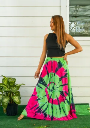 Neon Swirl Maxi Skirt