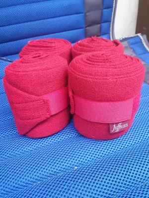 NEW Set of 4  red jeffries falcon cotton bandages FREE POSTAGE ✅