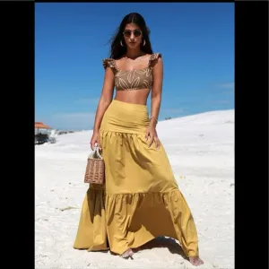 NWOT Crop Top &amp; Flounce Hem Skirt