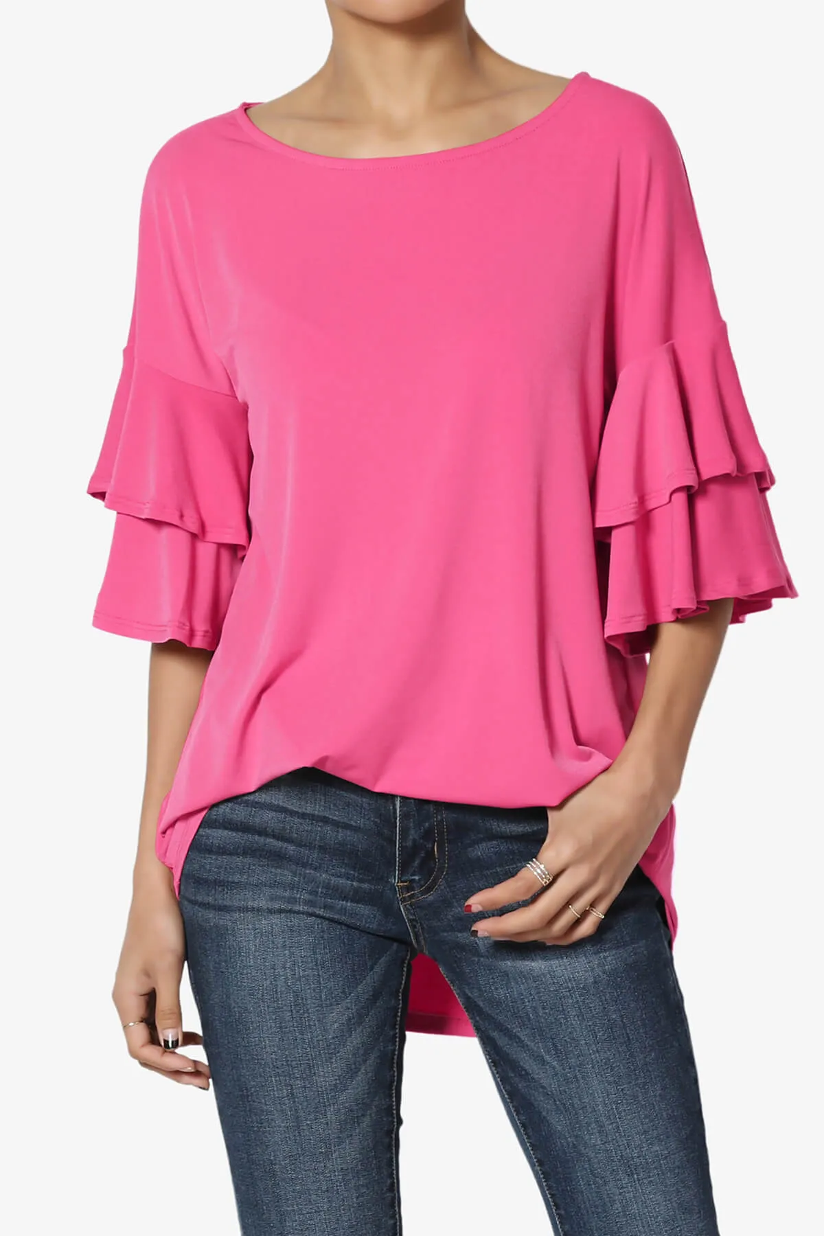 Omere Tiered Bell Sleeve Blouse