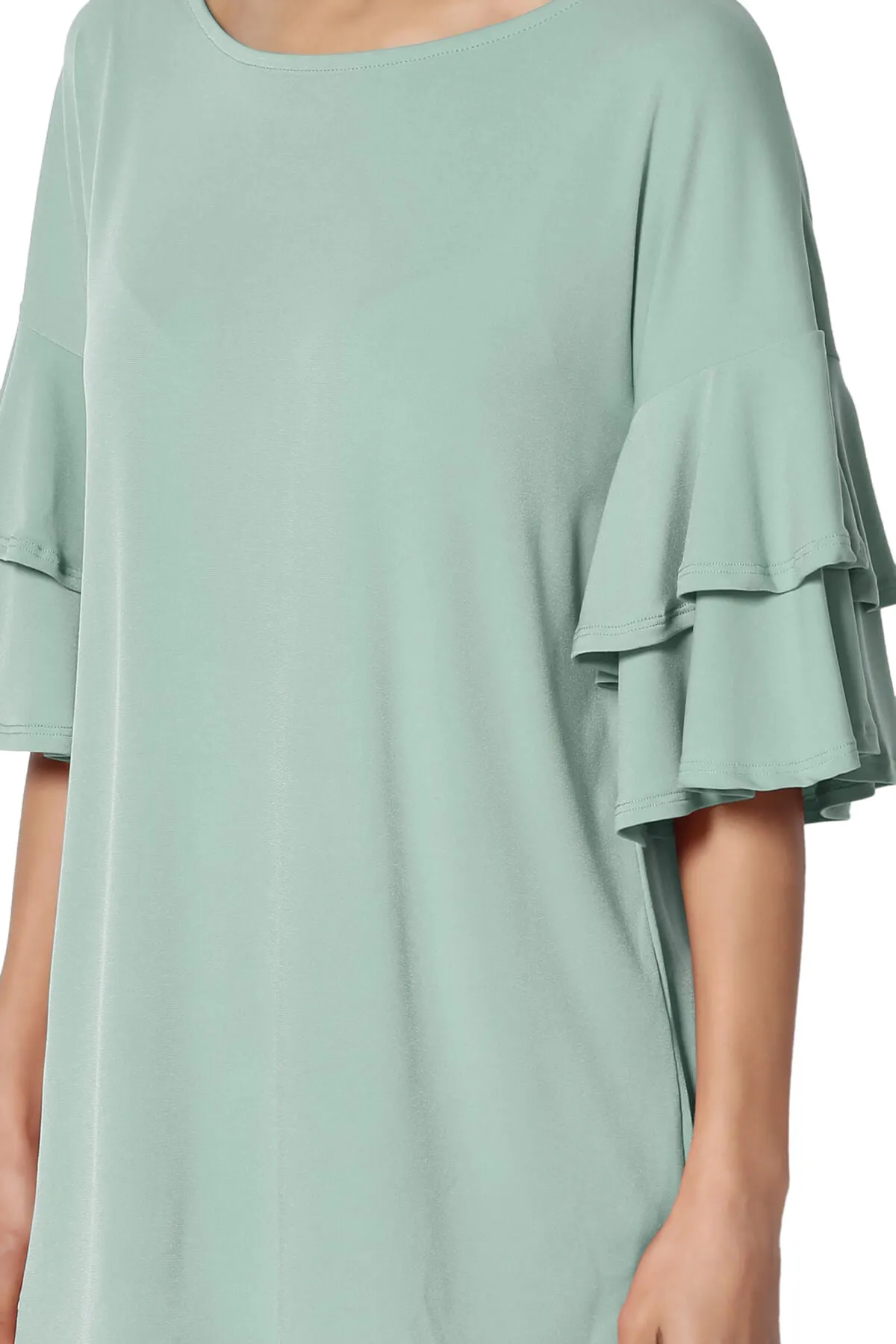 Omere Tiered Bell Sleeve Blouse