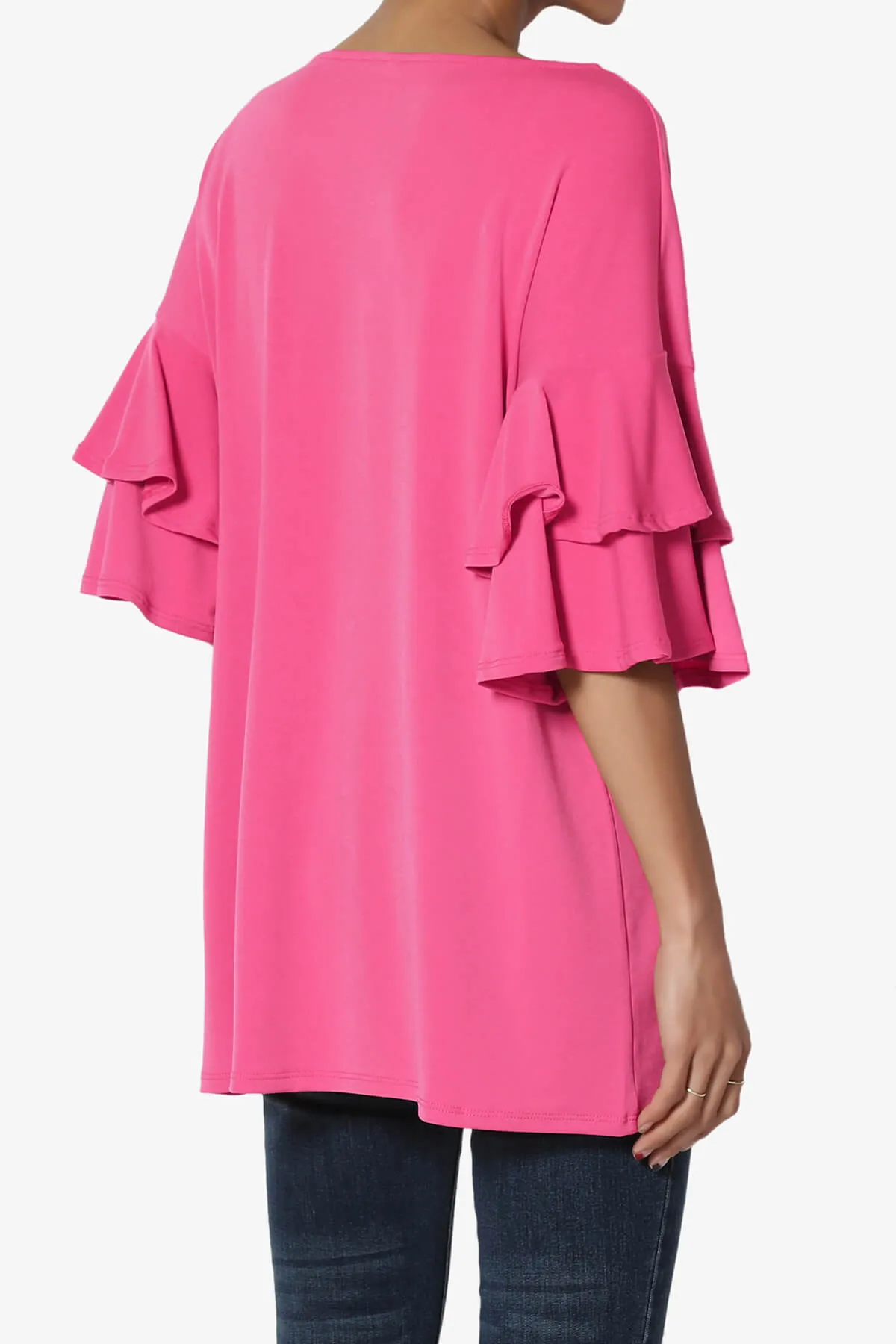 Omere Tiered Bell Sleeve Blouse