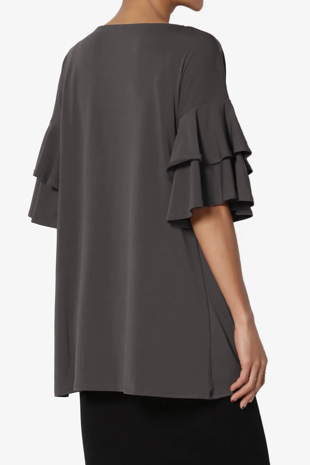 Omere Tiered Bell Sleeve Blouse