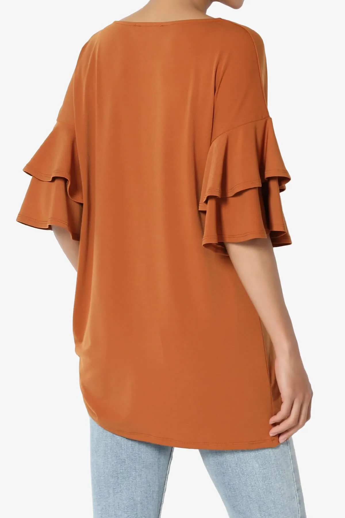 Omere Tiered Bell Sleeve Blouse