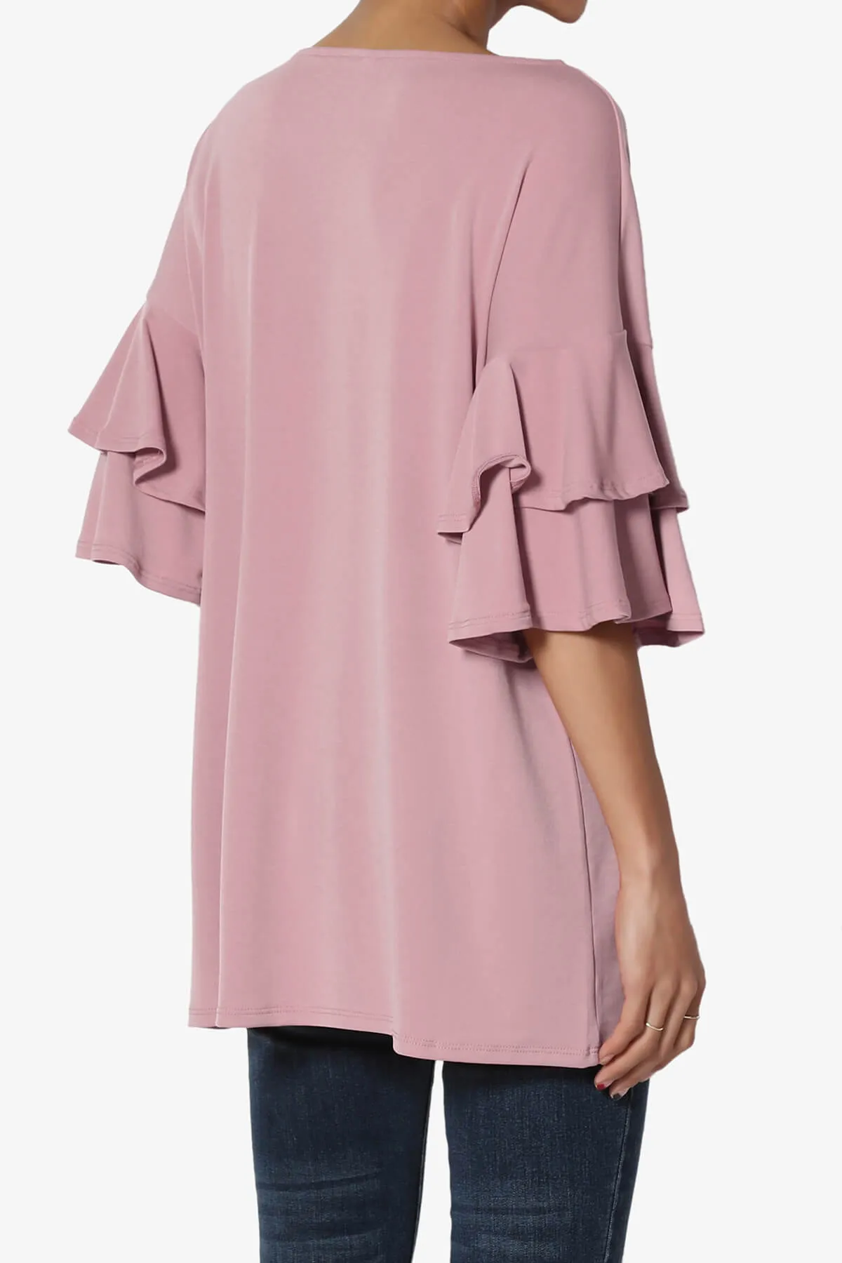 Omere Tiered Bell Sleeve Blouse