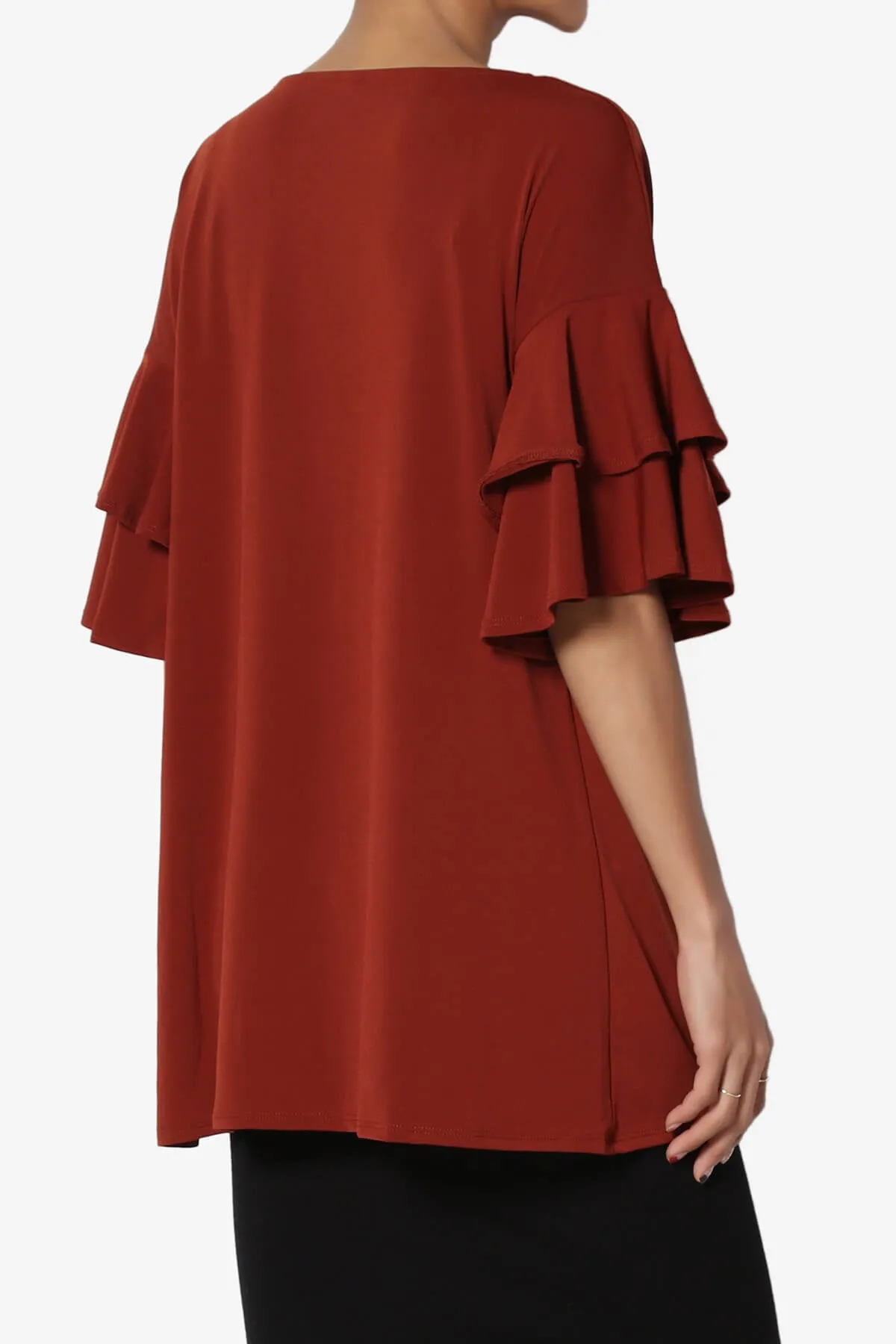 Omere Tiered Bell Sleeve Blouse