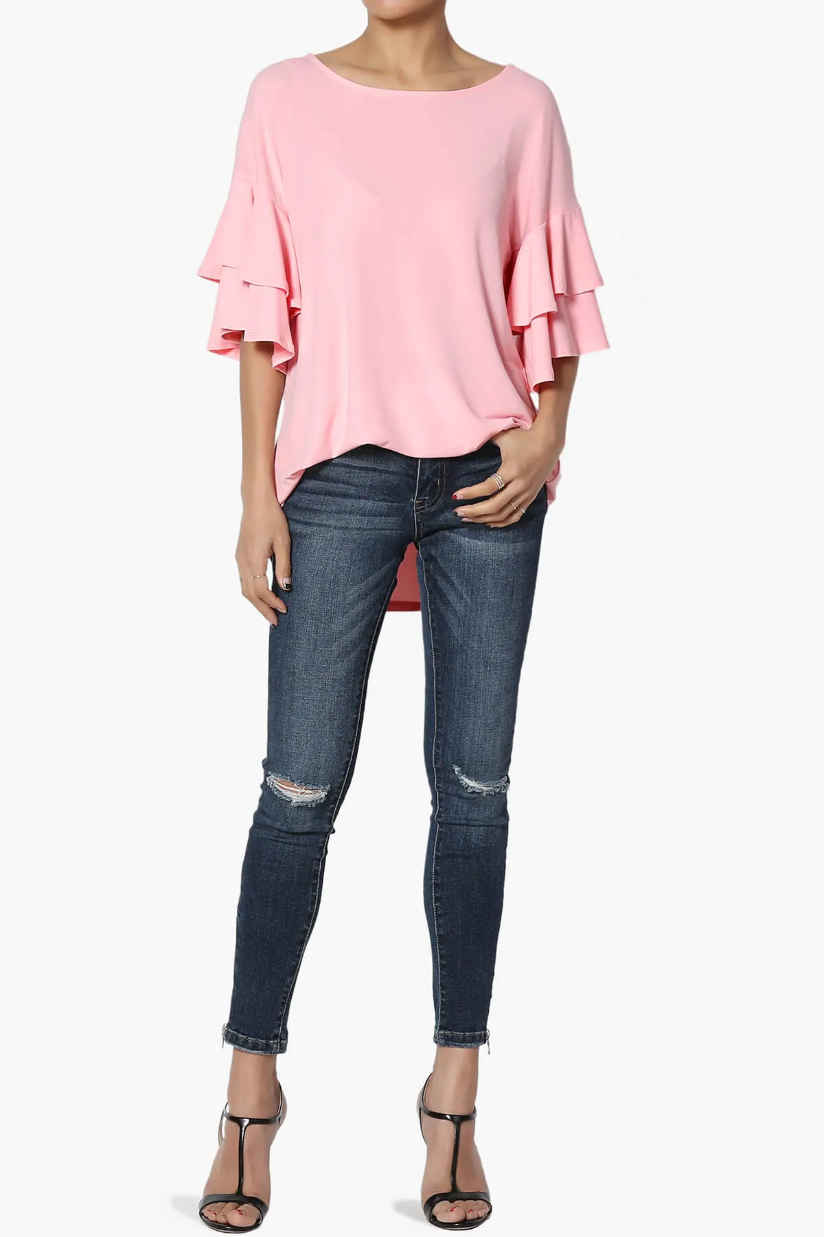 Omere Tiered Bell Sleeve Blouse