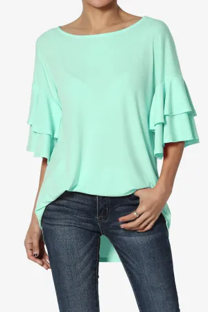 Omere Tiered Bell Sleeve Blouse
