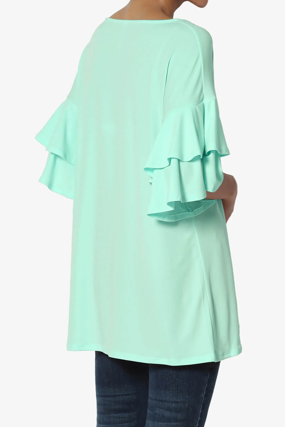 Omere Tiered Bell Sleeve Blouse