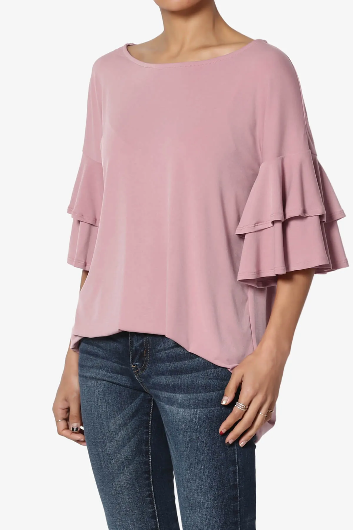 Omere Tiered Bell Sleeve Blouse