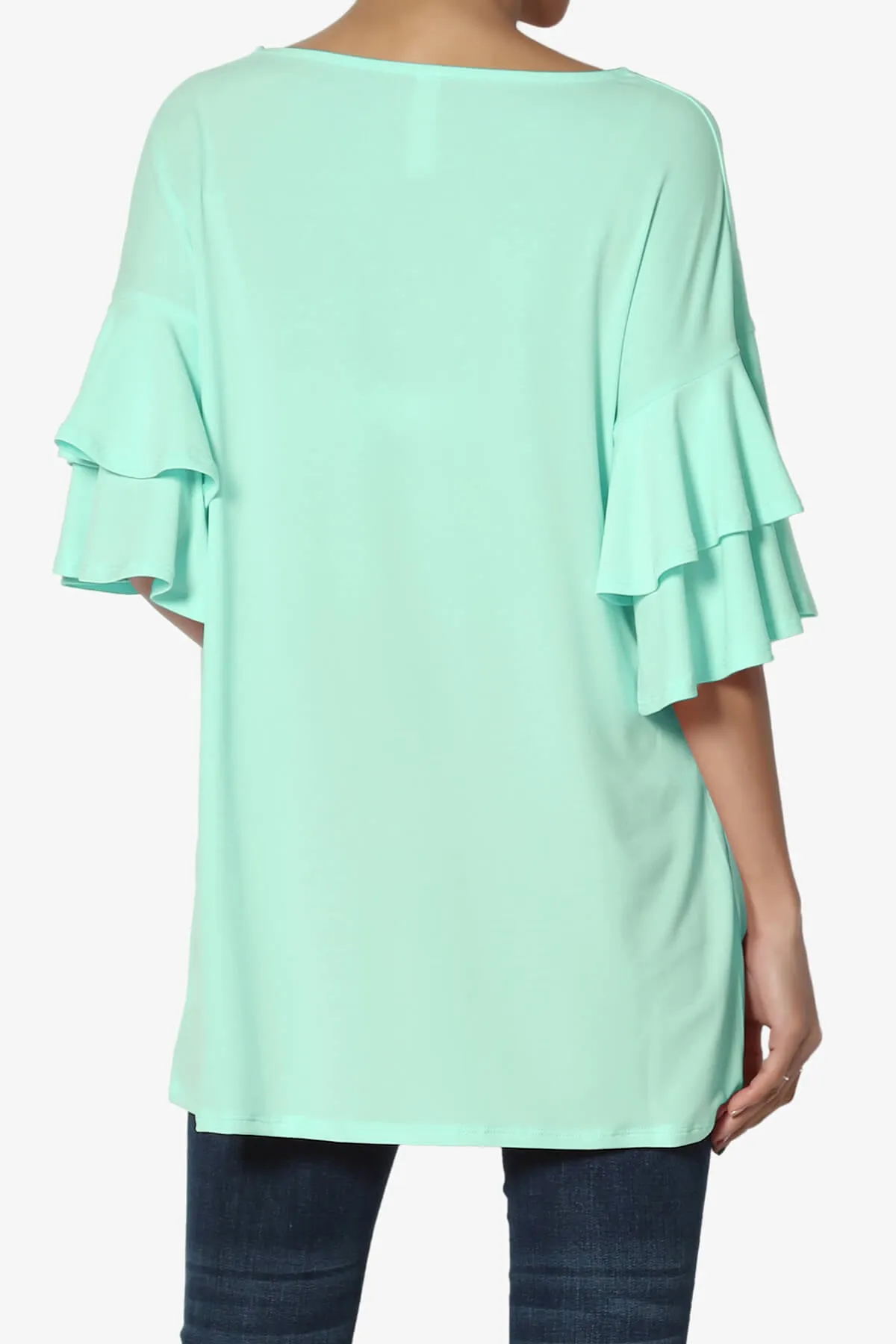 Omere Tiered Bell Sleeve Blouse