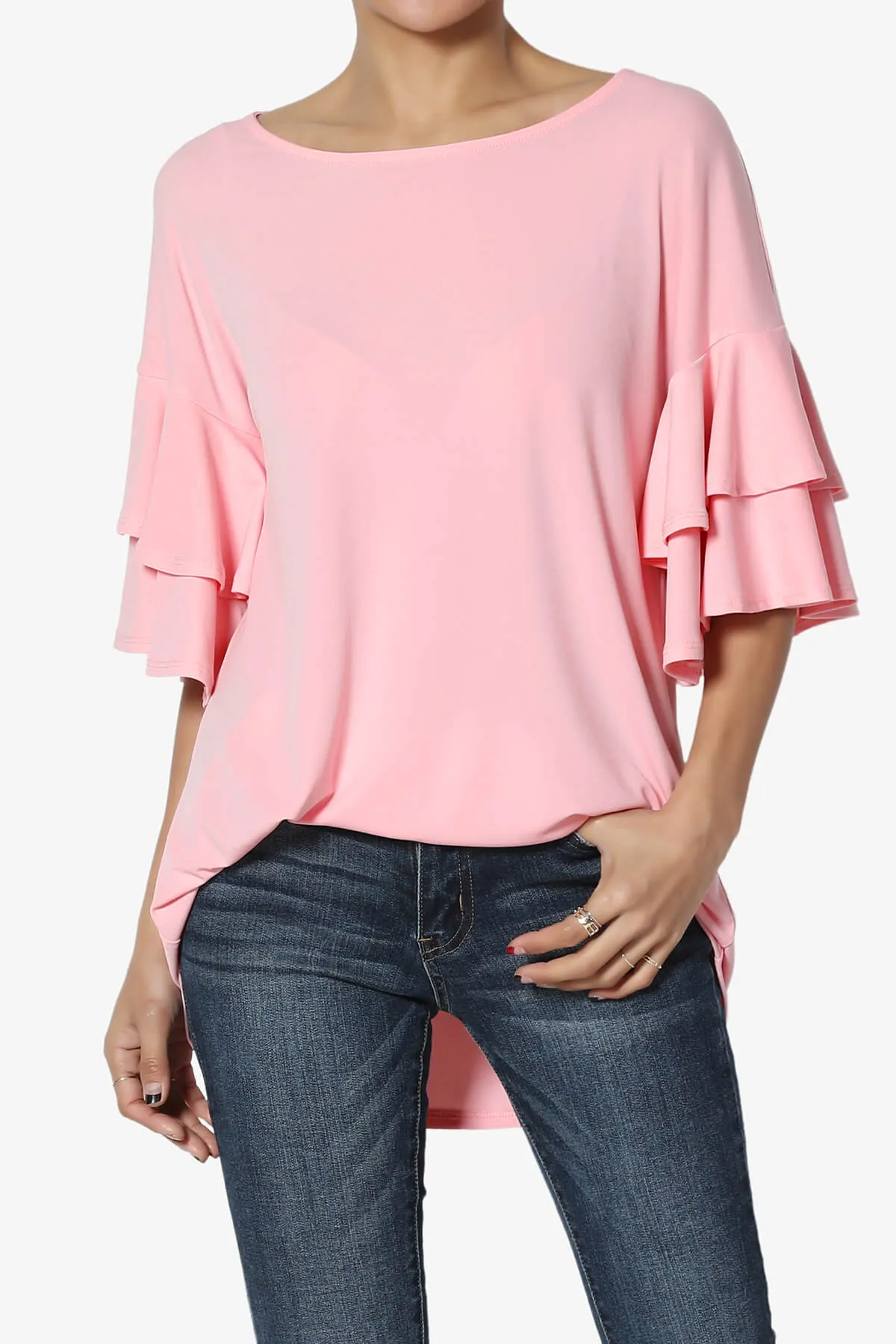 Omere Tiered Bell Sleeve Blouse