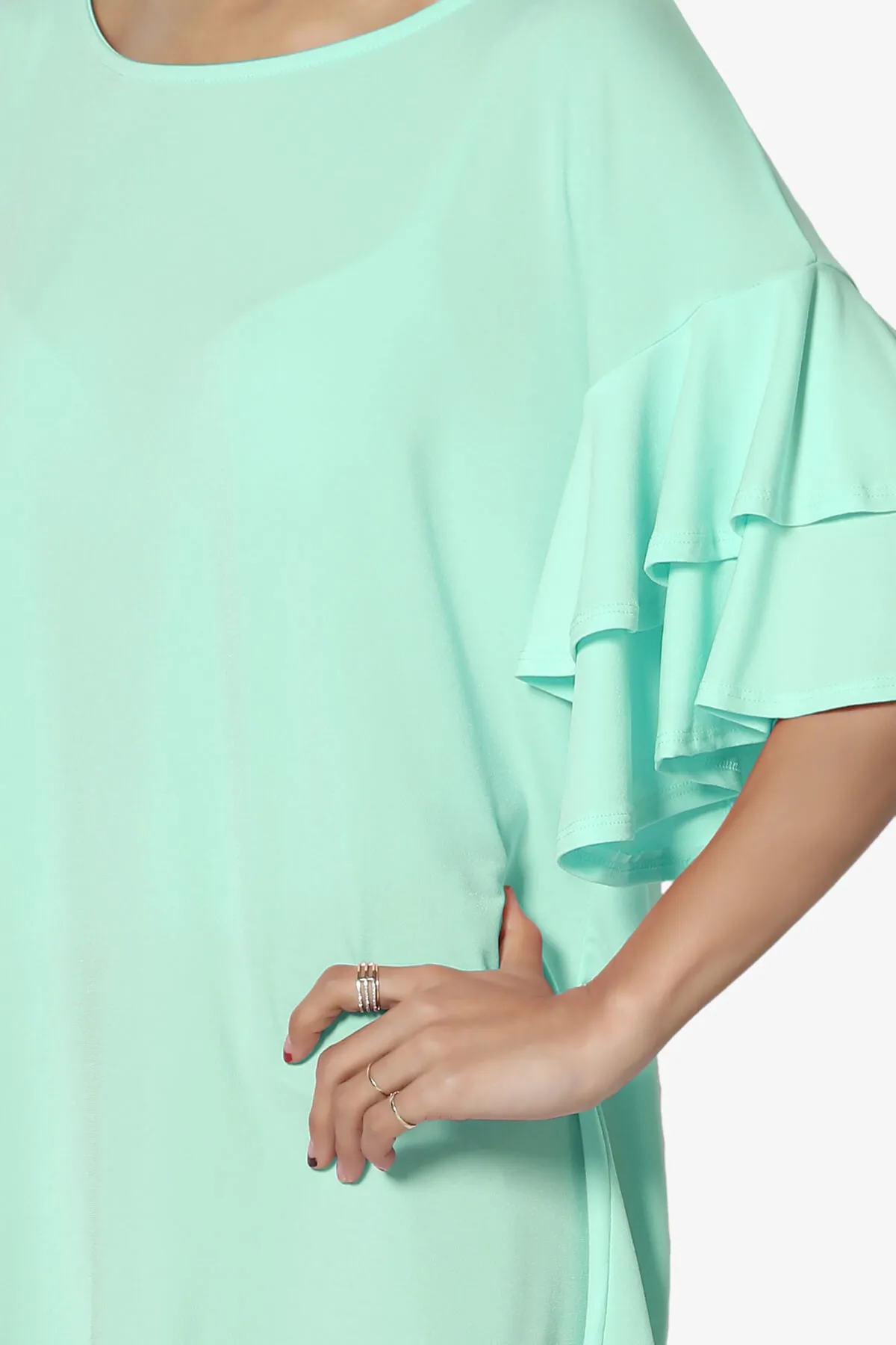 Omere Tiered Bell Sleeve Blouse