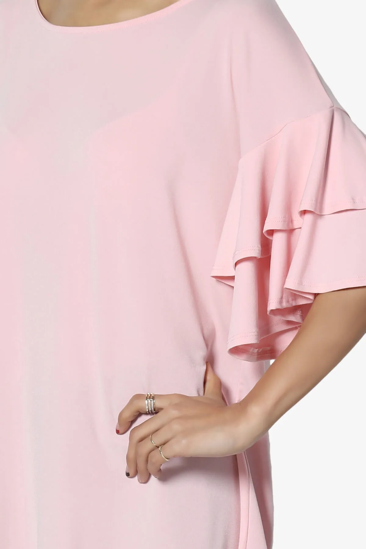 Omere Tiered Bell Sleeve Blouse
