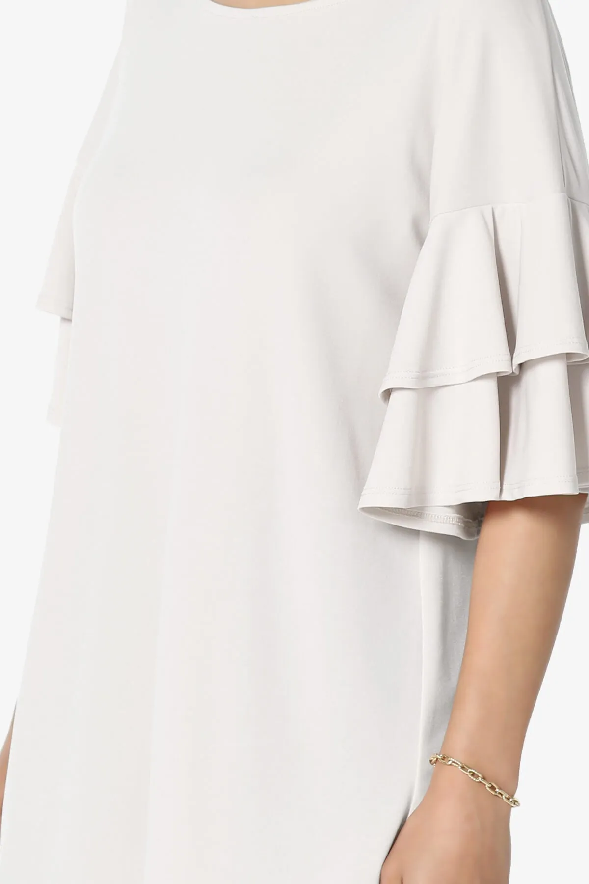 Omere Tiered Bell Sleeve Blouse