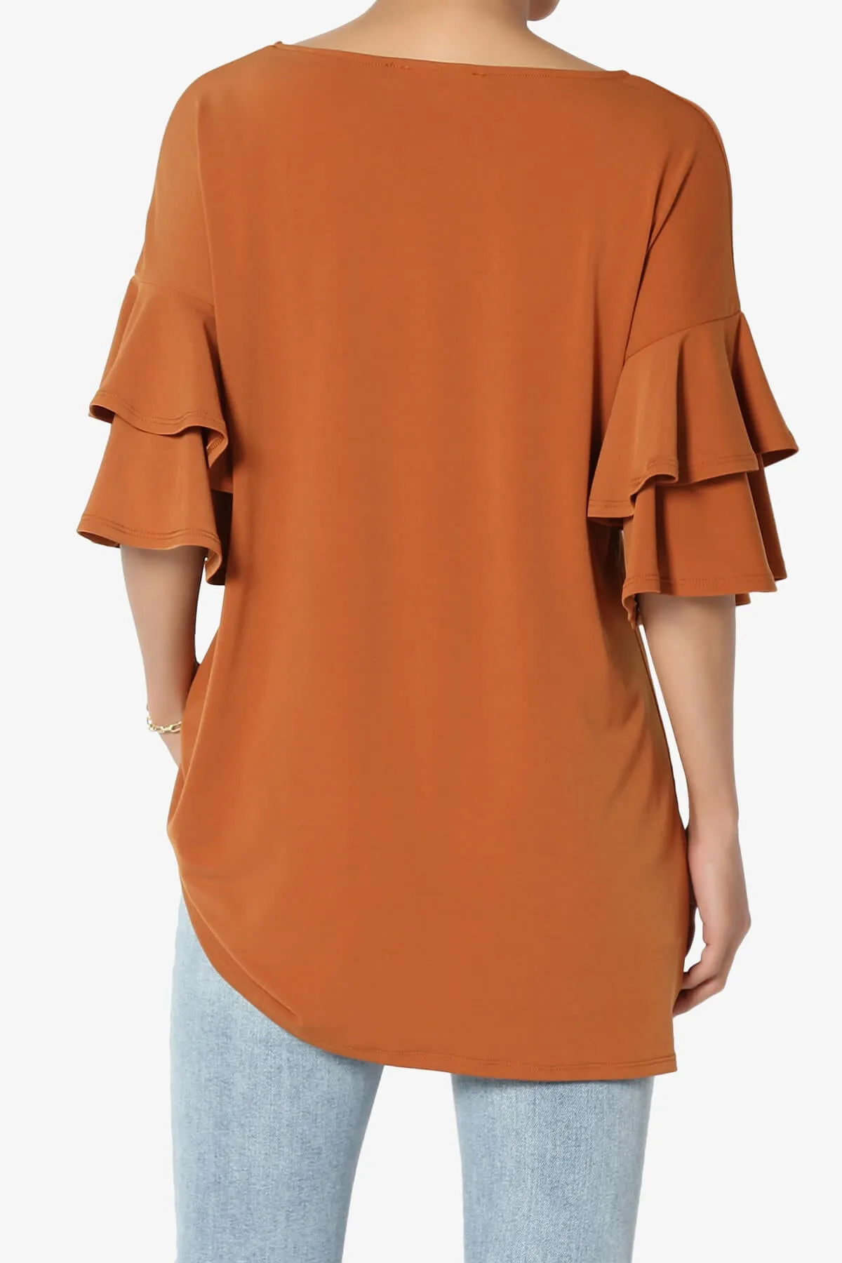 Omere Tiered Bell Sleeve Blouse