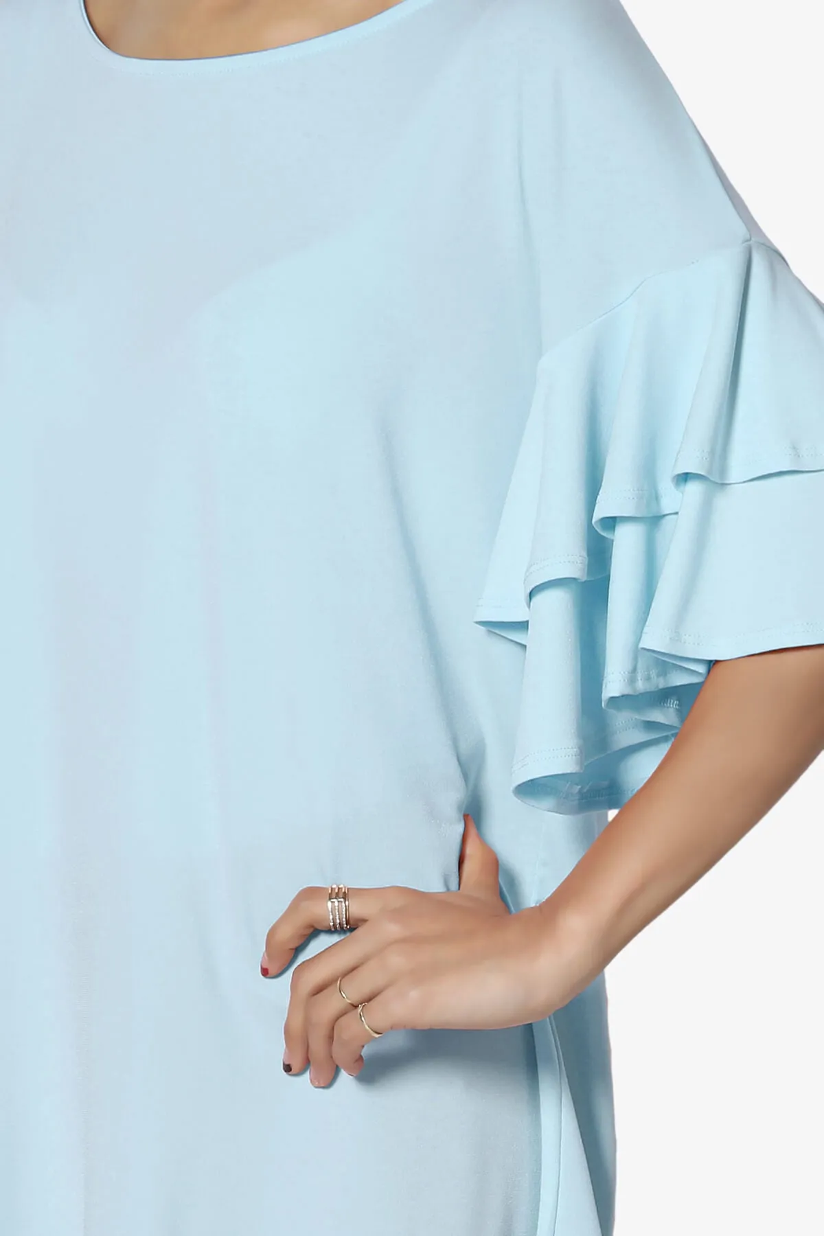 Omere Tiered Bell Sleeve Blouse