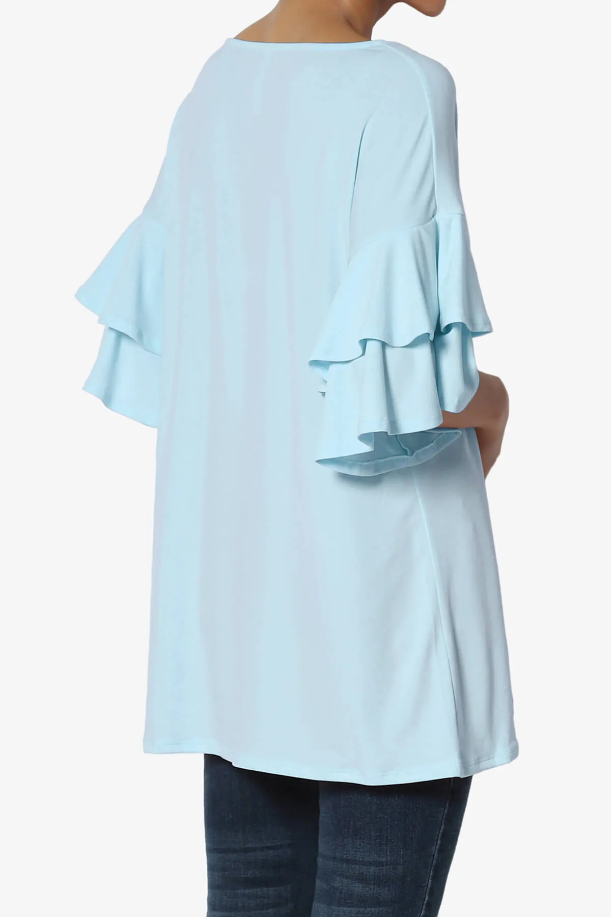 Omere Tiered Bell Sleeve Blouse