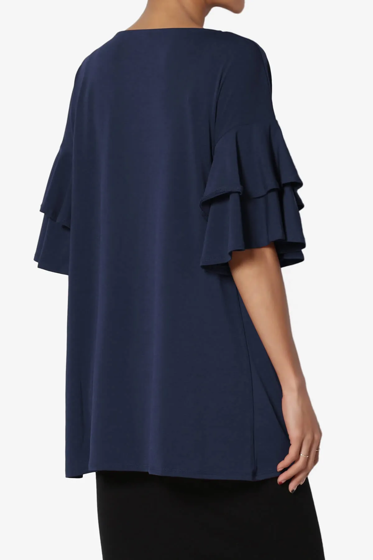 Omere Tiered Bell Sleeve Blouse
