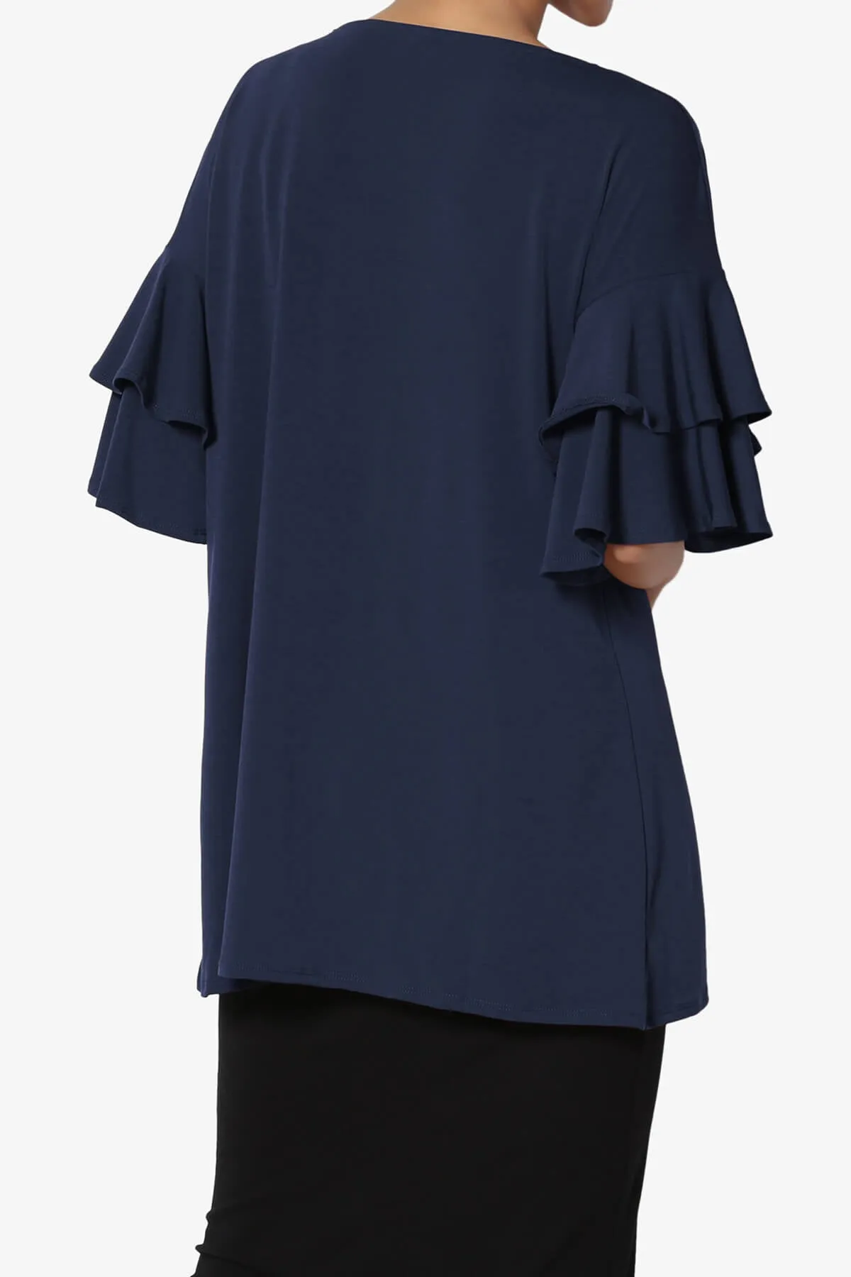 Omere Tiered Bell Sleeve Blouse