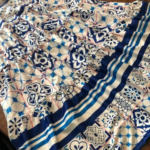 Order Plus Tile Inspired Boho Tiered Maxi And Top XL